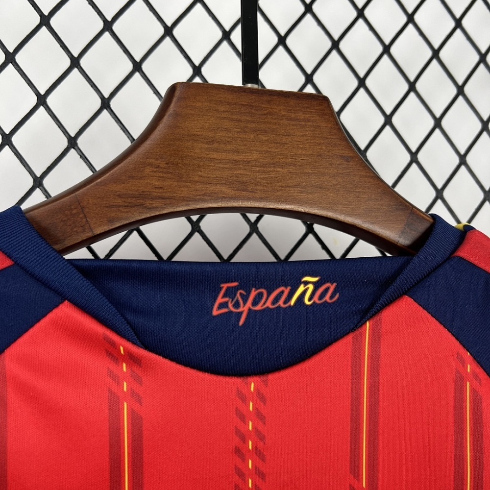 2026 Spain Home World Cup Soccer Kids Kit Jersey+Shorts