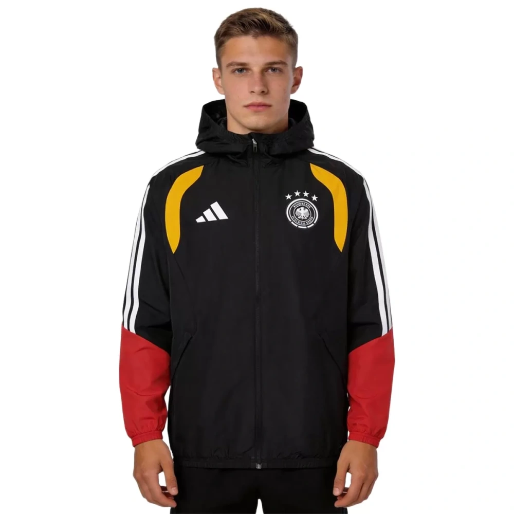 2026 Germany Windbreaker Hoodie Jacket Red&Black