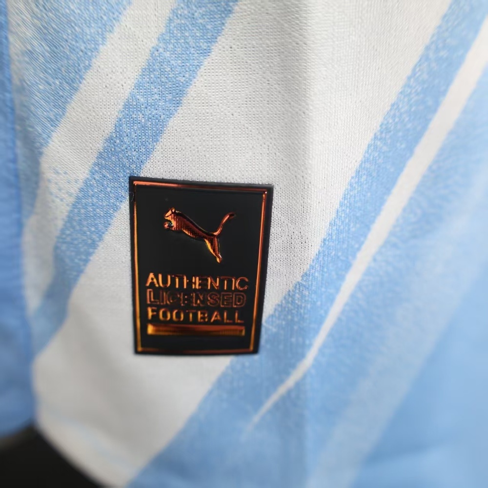 25-26 Manchester City Home Soccer Jersey Player Version Long Sleeve