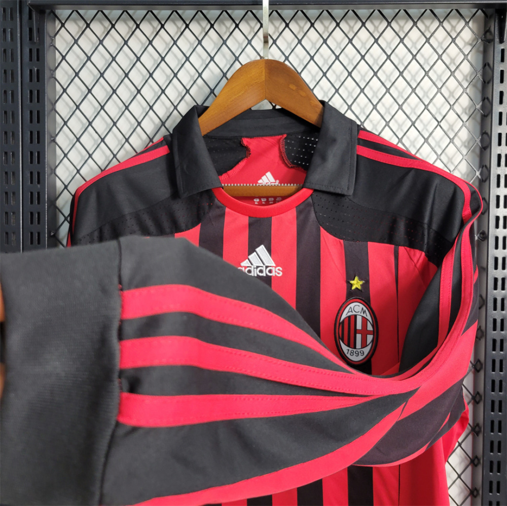 2007-08 AC Milan  Retro Jersey Home Long Sleeve