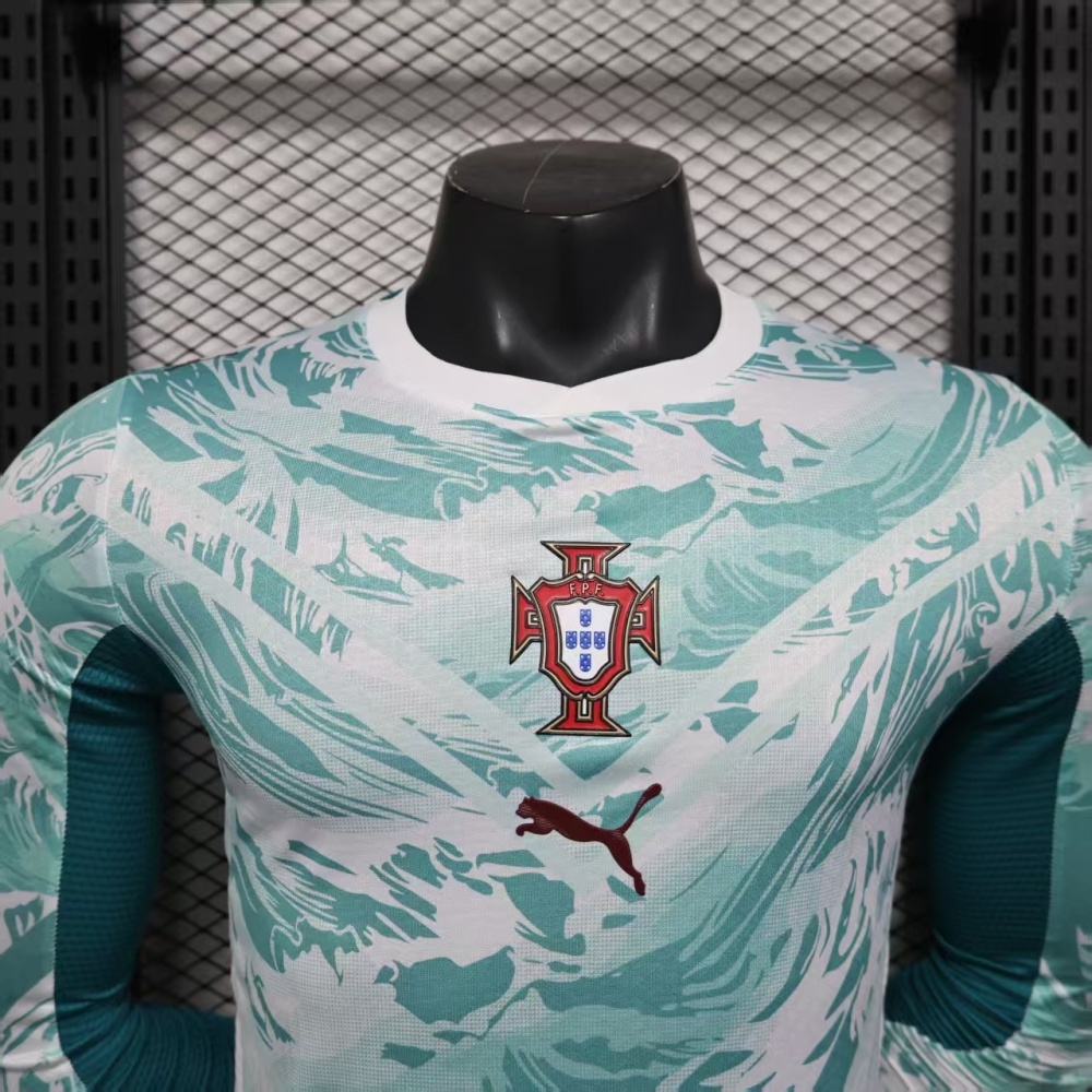 2026 Portugal  Away World Cup Soccer Jersey Player Version Long Sleeve