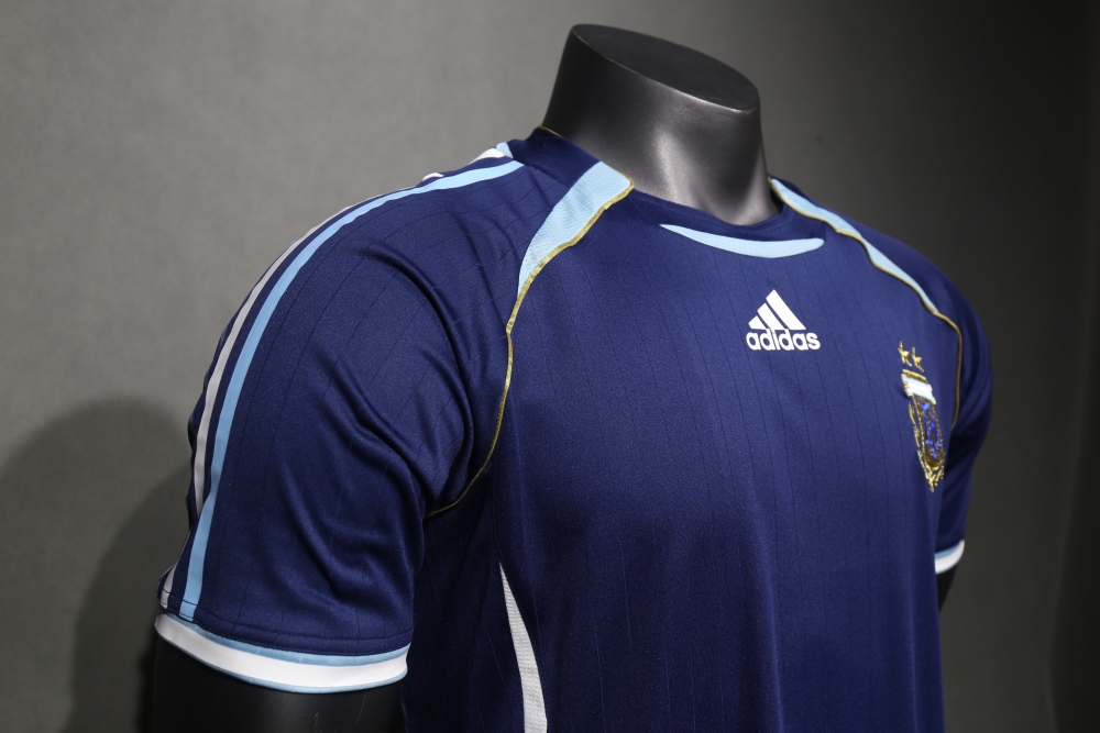 2006 Argentina World Cup Soccer Away Retro Jersey Player Version