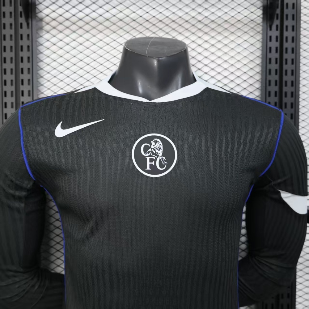 25-26 Chelsea Third Away Player Version Soccer Jersey Long Sleeve