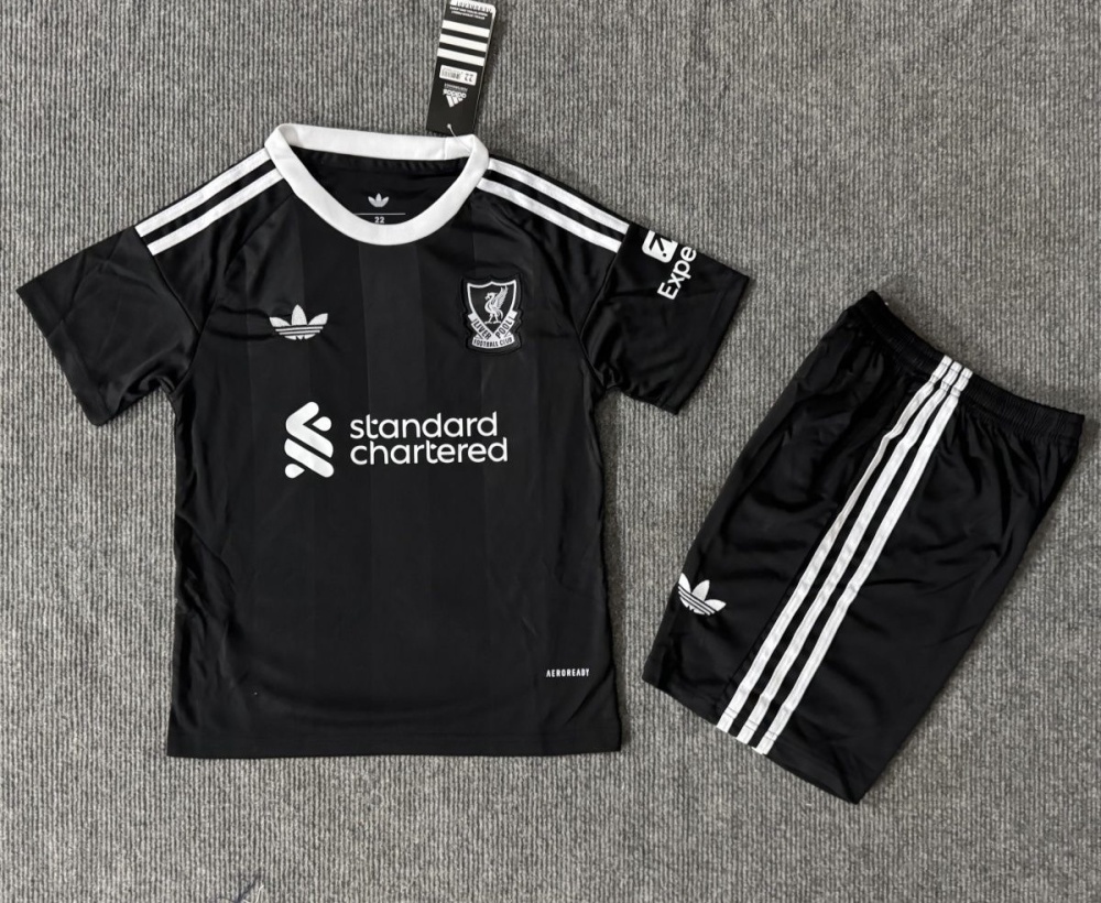 25-26 Liverpool Third Goalkeeper Kids Kit Jersey+Shorts
