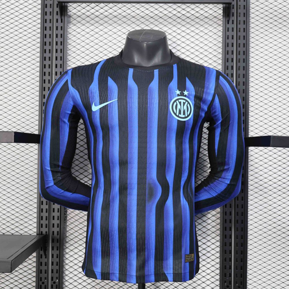 25-26 Inter Milan Home Kit Jersey Player Version Long Sleeve