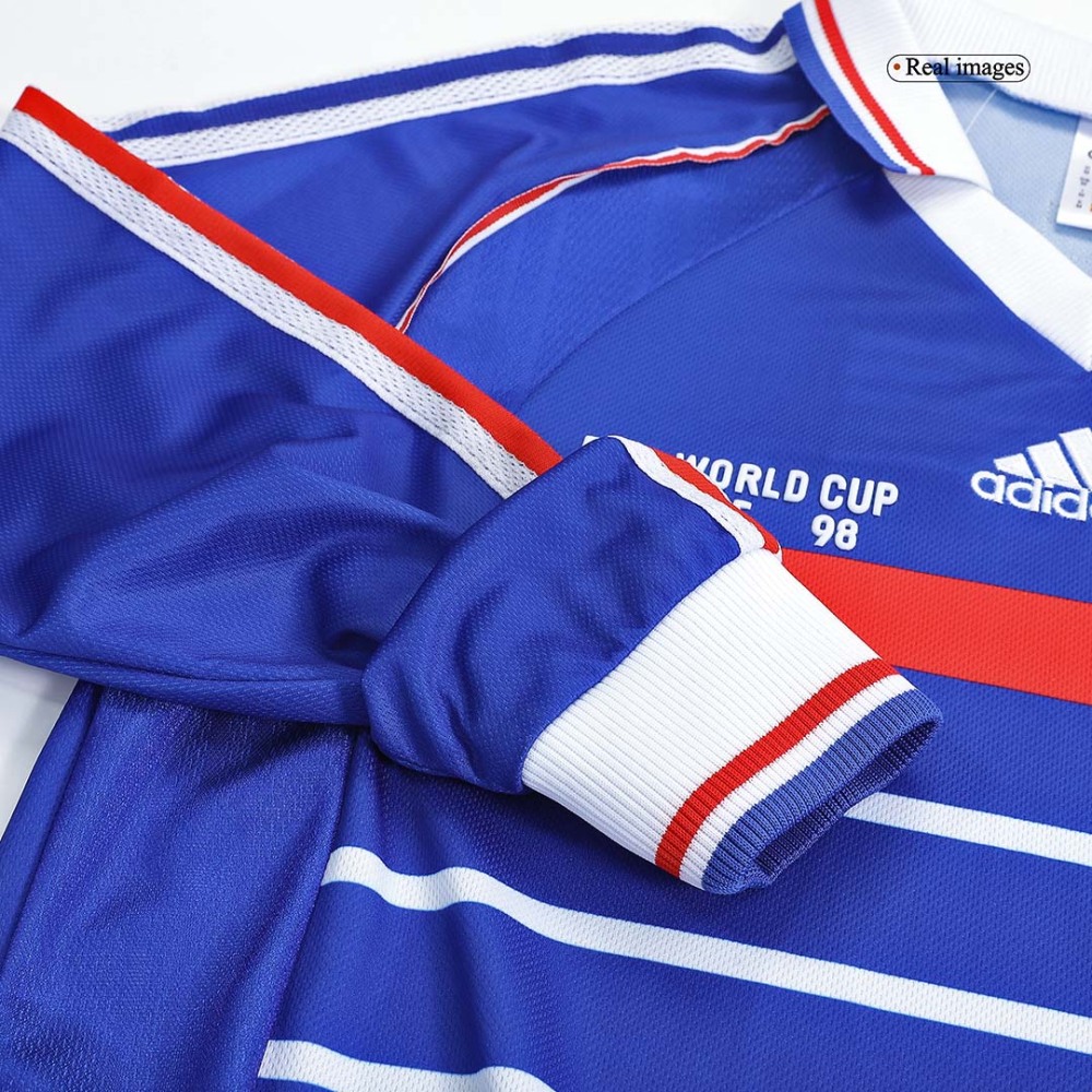 1998 France World Cup Home Retro Jersey Long Sleeve