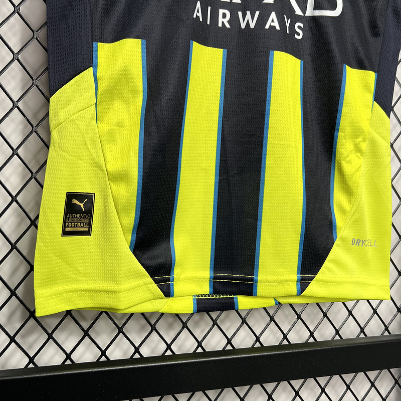 24-25 Manchester City Away Kids Kit  Jersey+Shorts