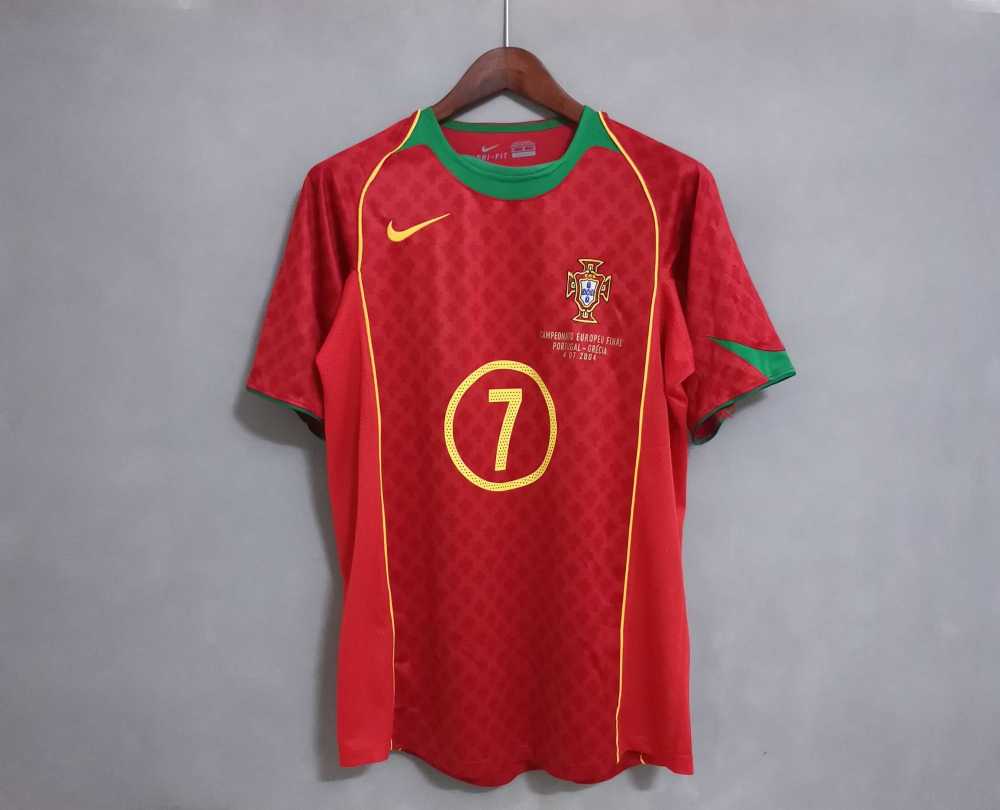 2004 Portugal C.Ronaldo #17 Euro Cup Home Retro Jersey