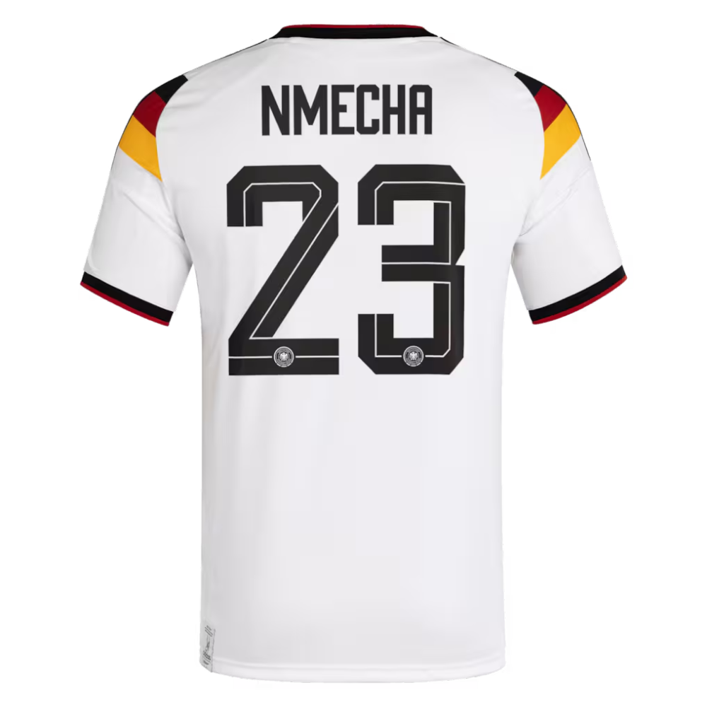 Germany National Team adidas Home Shirt 2026 with Nmecha 23 printing