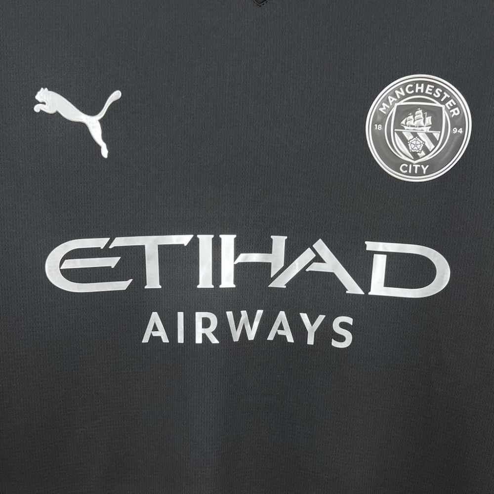 25-26 Manchester City Away Black Soccer Jersey