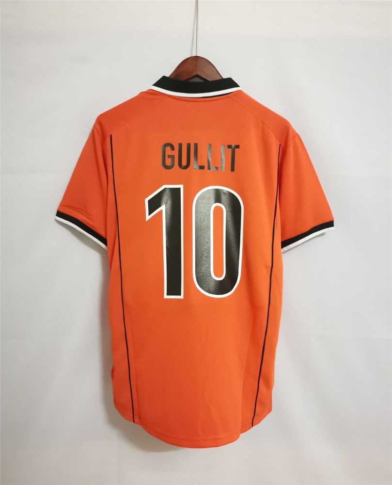 1998 Netherlands  Home World Cup Retro Jersey
