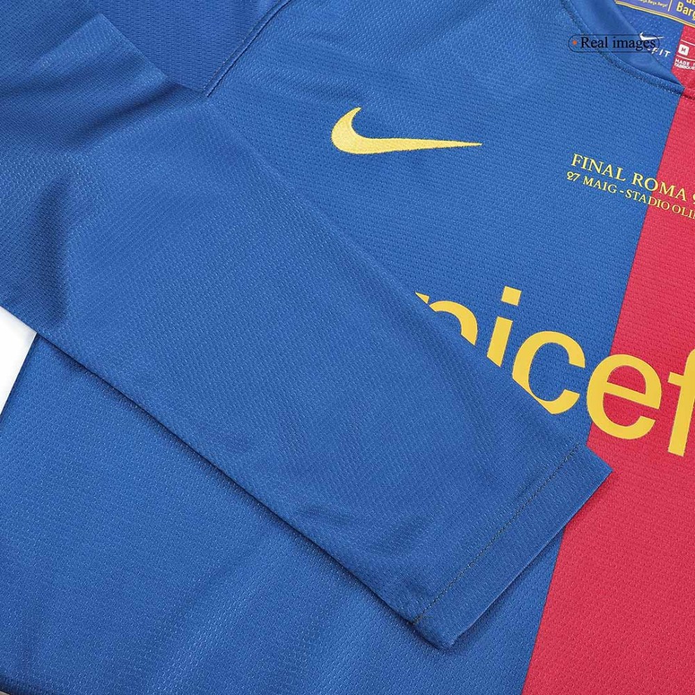 08-09 Barcelona UCL Final Retro Home Long Sleeve Jersey