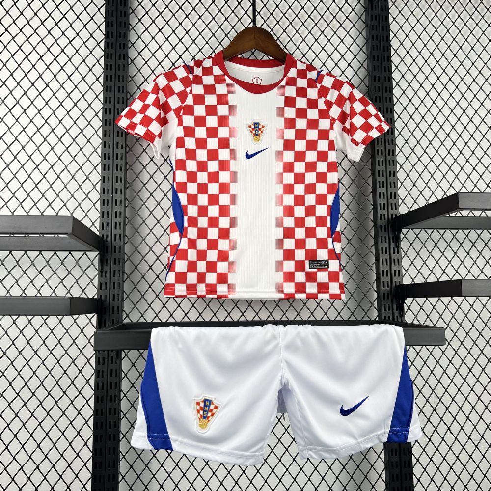 2026 Croatia World Cup Home Football Kids Kit Jersey+Shorts