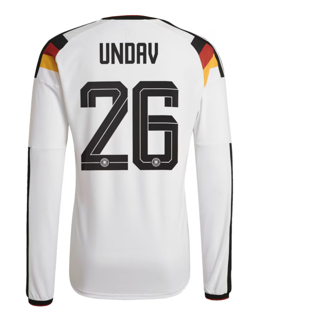 Germany National Team adidas Home Authentic Shirt 2026 - Long Sleeve with Undav 26 printing