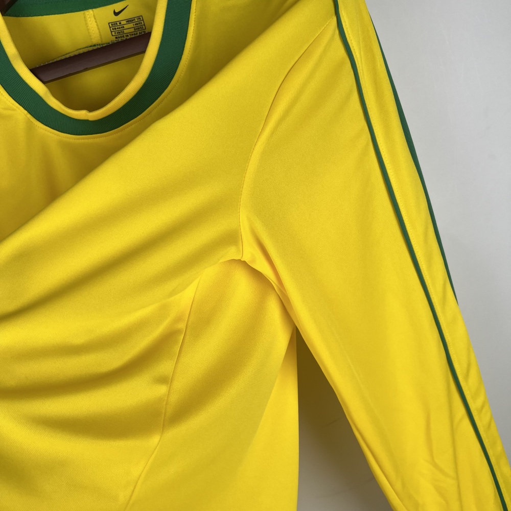 1998 Brazil World Cup Home Retro Jersey Long Sleeve