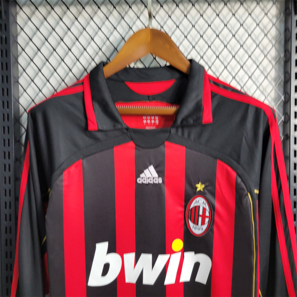 06-07 AC Milan  Retro Jersey Home Long Sleeve