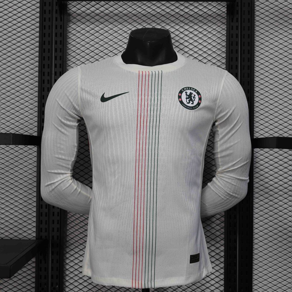 25-26 Chelsea Away Player Version Soccer Jersey Long Sleeve