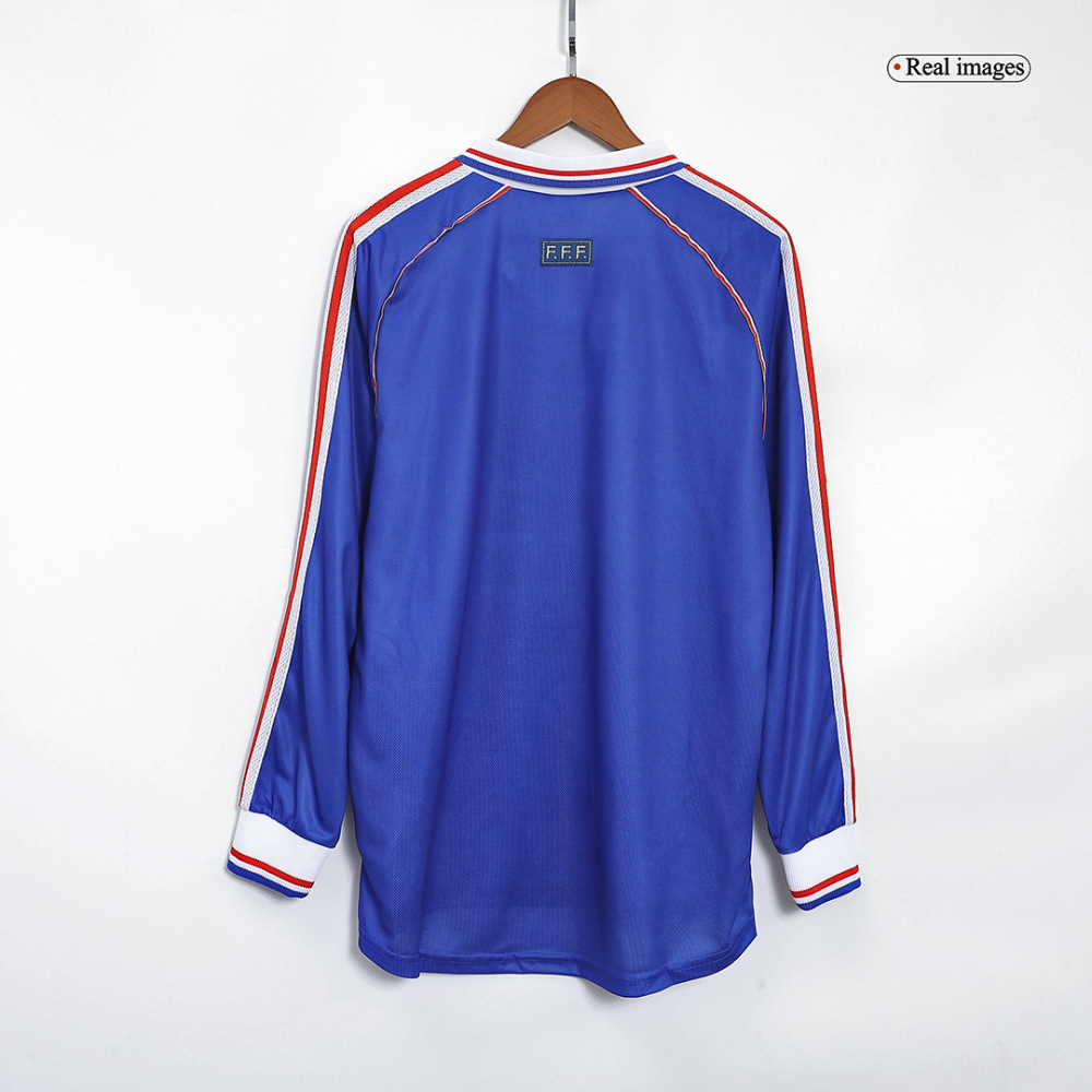 1998 France World Cup Home Retro Jersey Long Sleeve