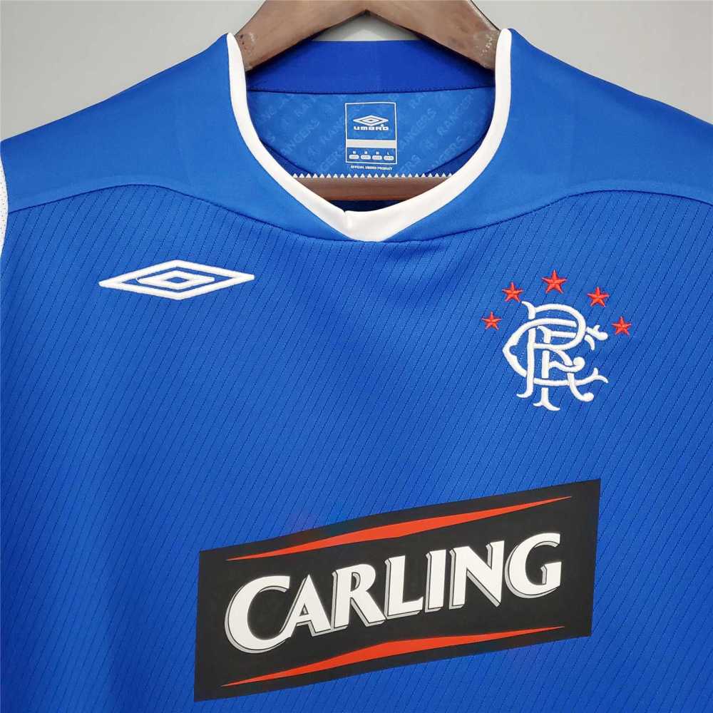 2008-09 Glasgow Rangers Home Soccer Retro Jersey