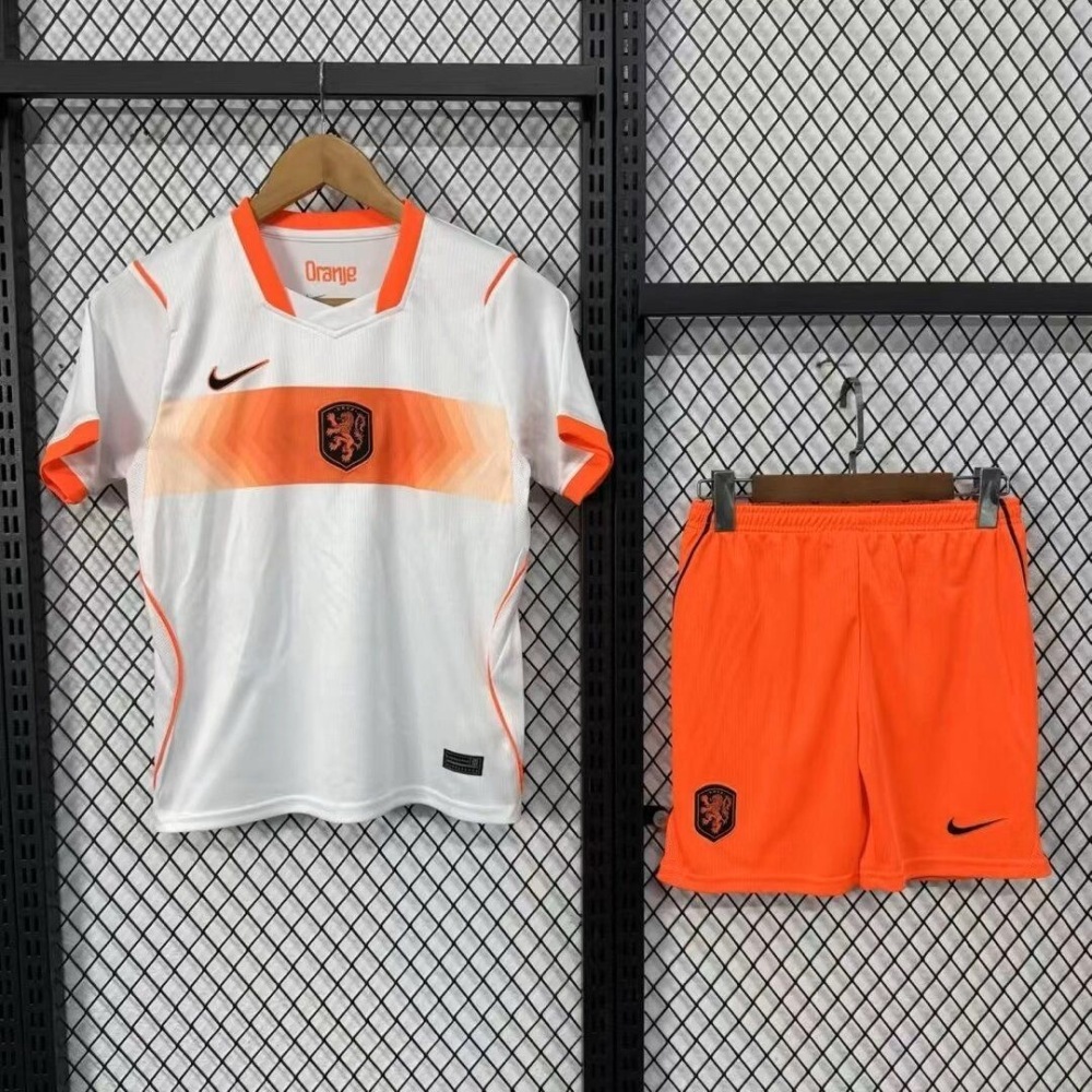 2026 Netherlands World Cup Away Soccer Kids Kit Jersey+Shorts