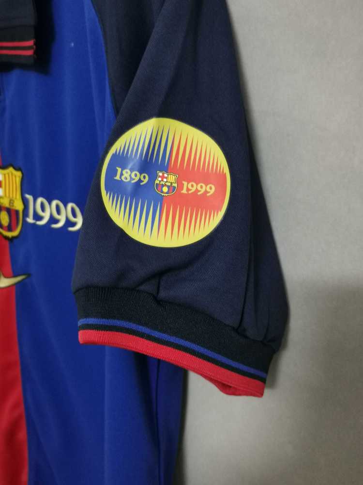 Barcelona 100th Anniversary Version Home Soccer Jersey