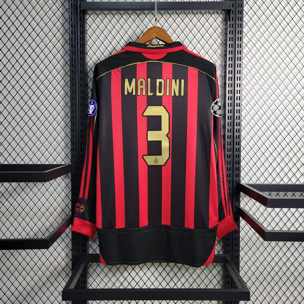 06-07 AC Milan  Retro Jersey Home Long Sleeve