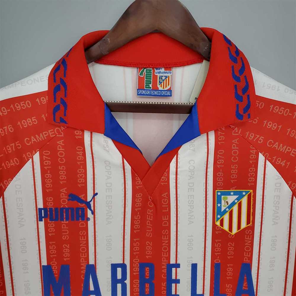 1995-96 Atletico Madrid Home Retro Jersey