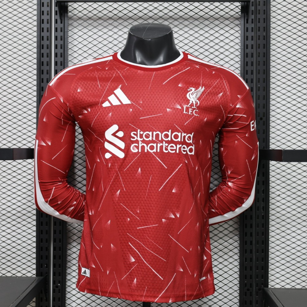 26-27 Liverpool Home Soccer Jersey Player Version Long Sleeve