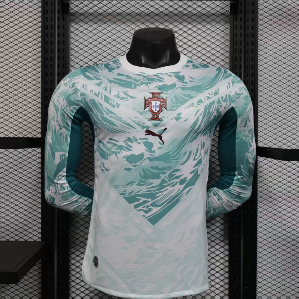 2026 Portugal  Away World Cup Soccer Jersey Player Version Long Sleeve