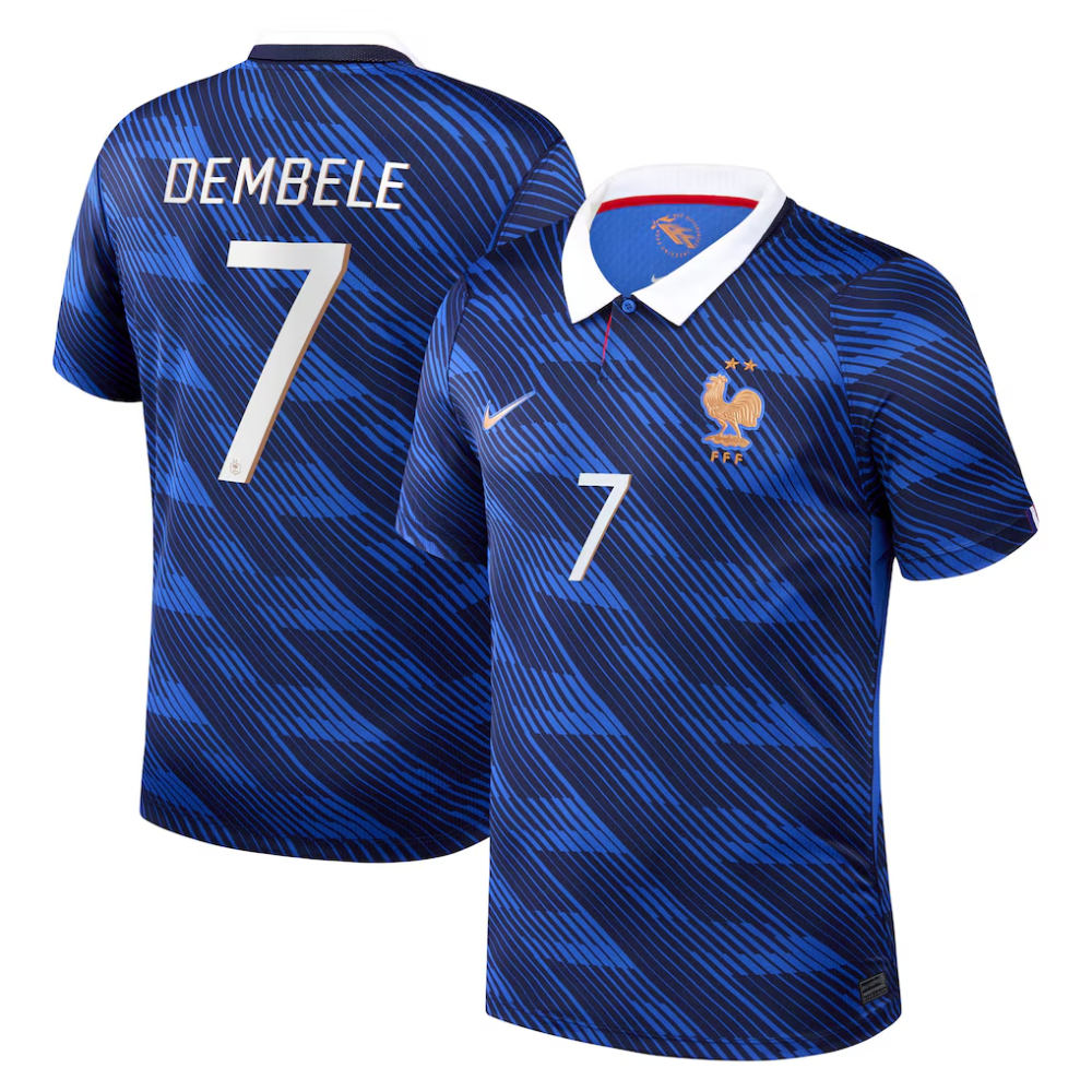 Maillot France Nike FFF Domicile Stadium 26 avec flocage Dembele 7