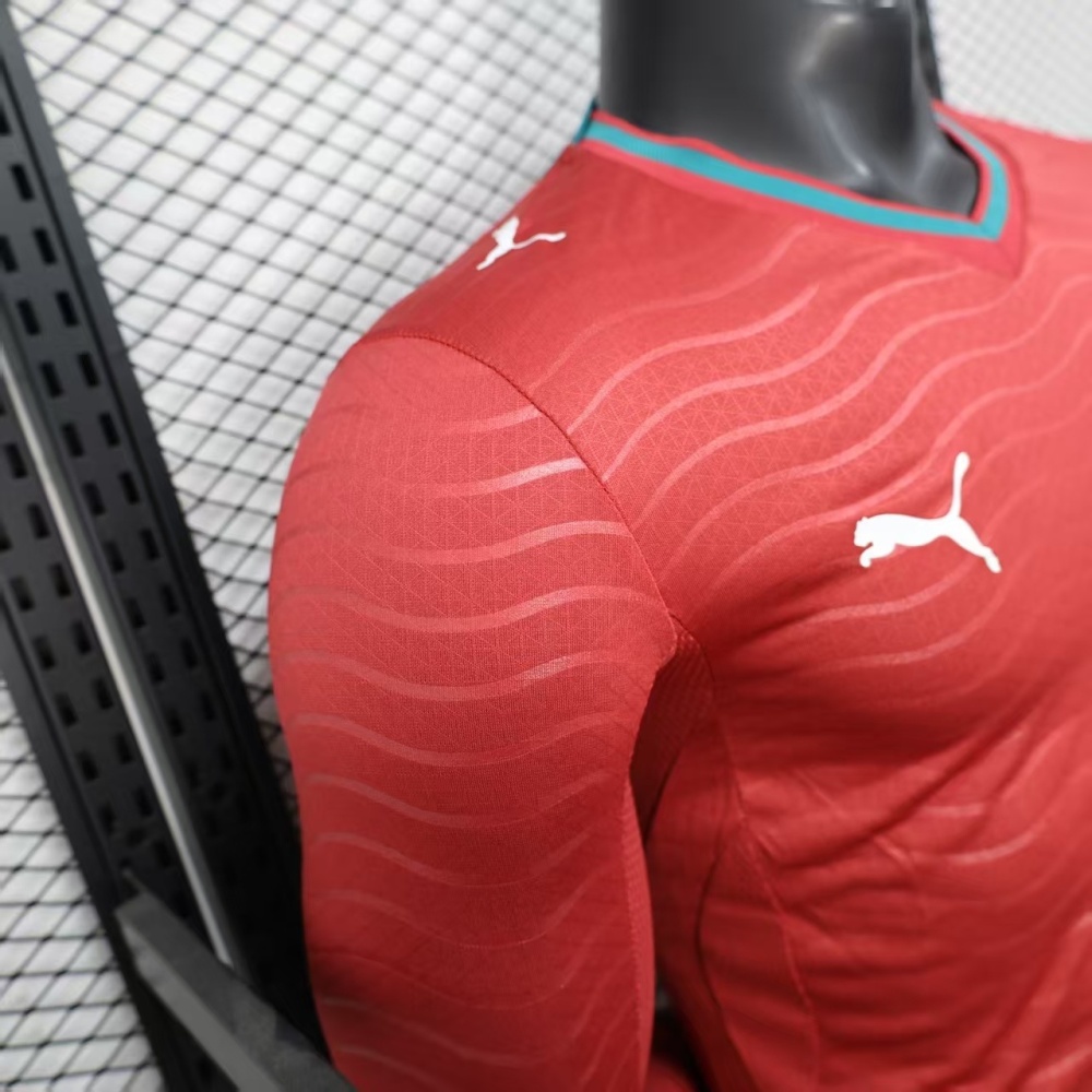 2026 Portugal  Home World Cup Soccer Jersey Player Version Long Sleeve
