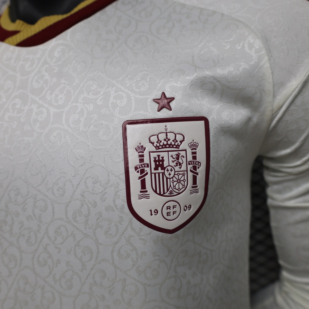 2026 Spain Away World Cup Soccer Jersey Authentic Shirt Long Sleeve