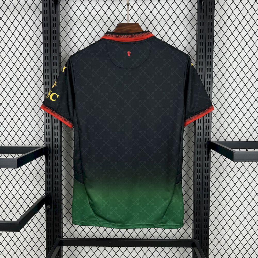 "GIMENEZ" #7 AC Milan Co-Branded Off-White  Soccer Jersey Black