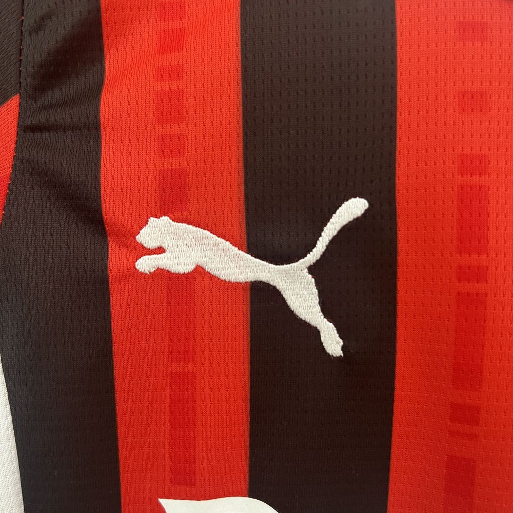 24-25 AC Milan Home Soccer Kids Kit Jersey+Shorts