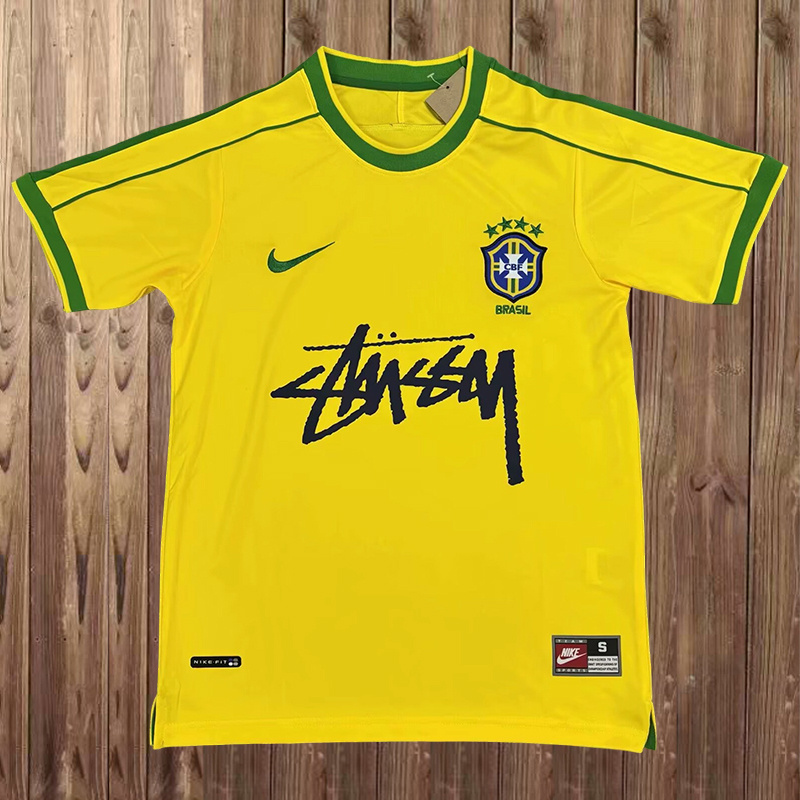 1998 Brazil World Cup Home Signed Edition Retro Jersey