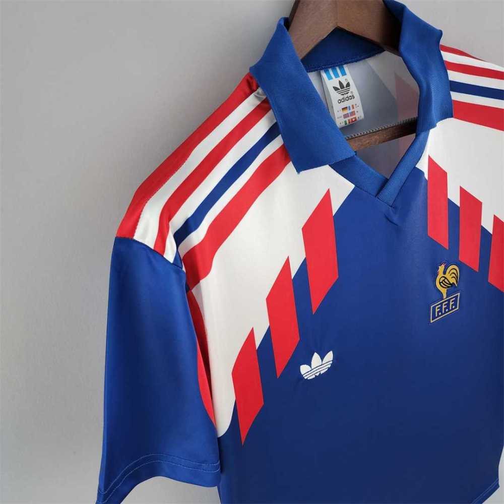 1990 France World Cup Home Retro Jersey