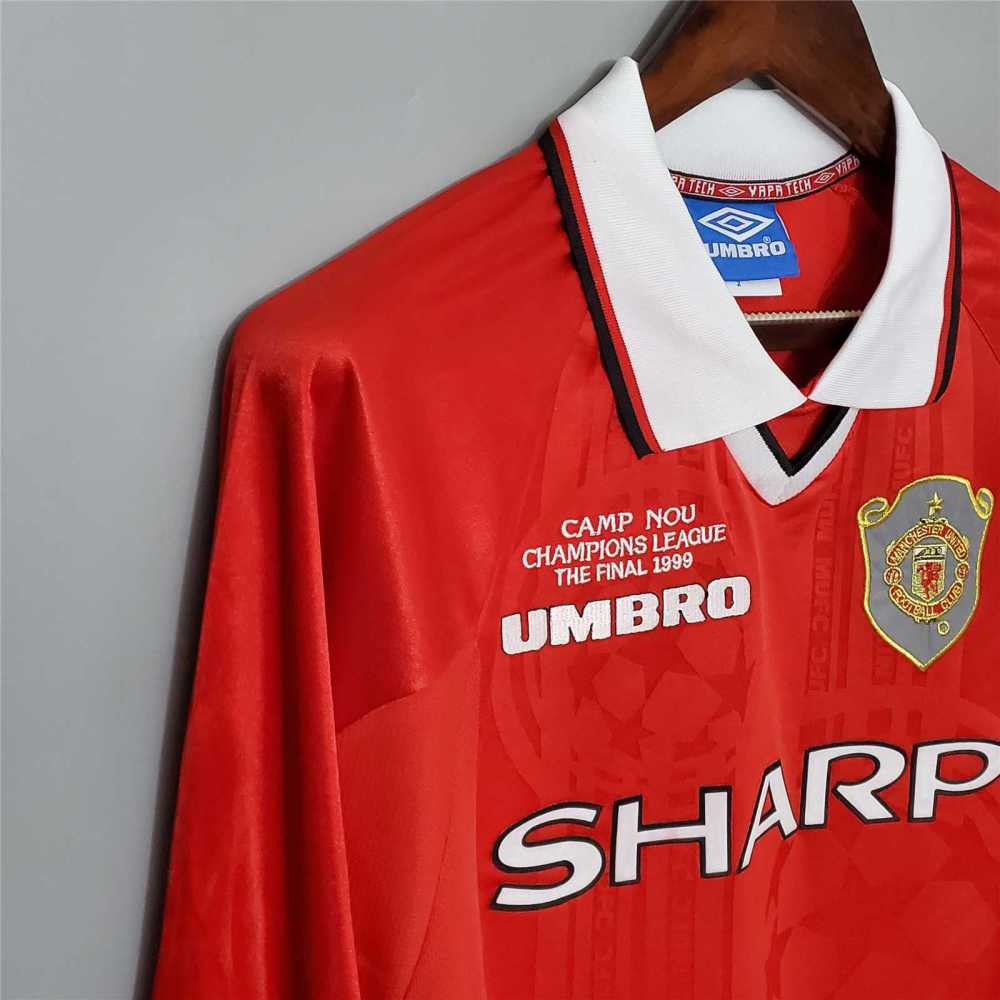 1999-2000 Manchester United Home Retro Jersey Long Sleeve