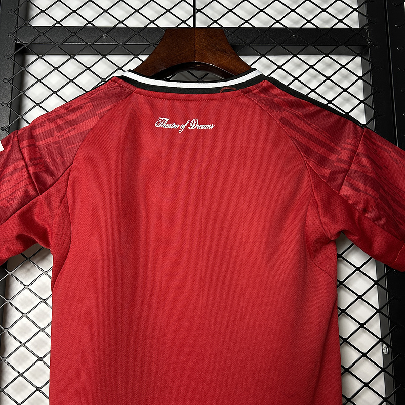 25-26 Manchester United Home Soccer Kids Kit Jersey+Shorts