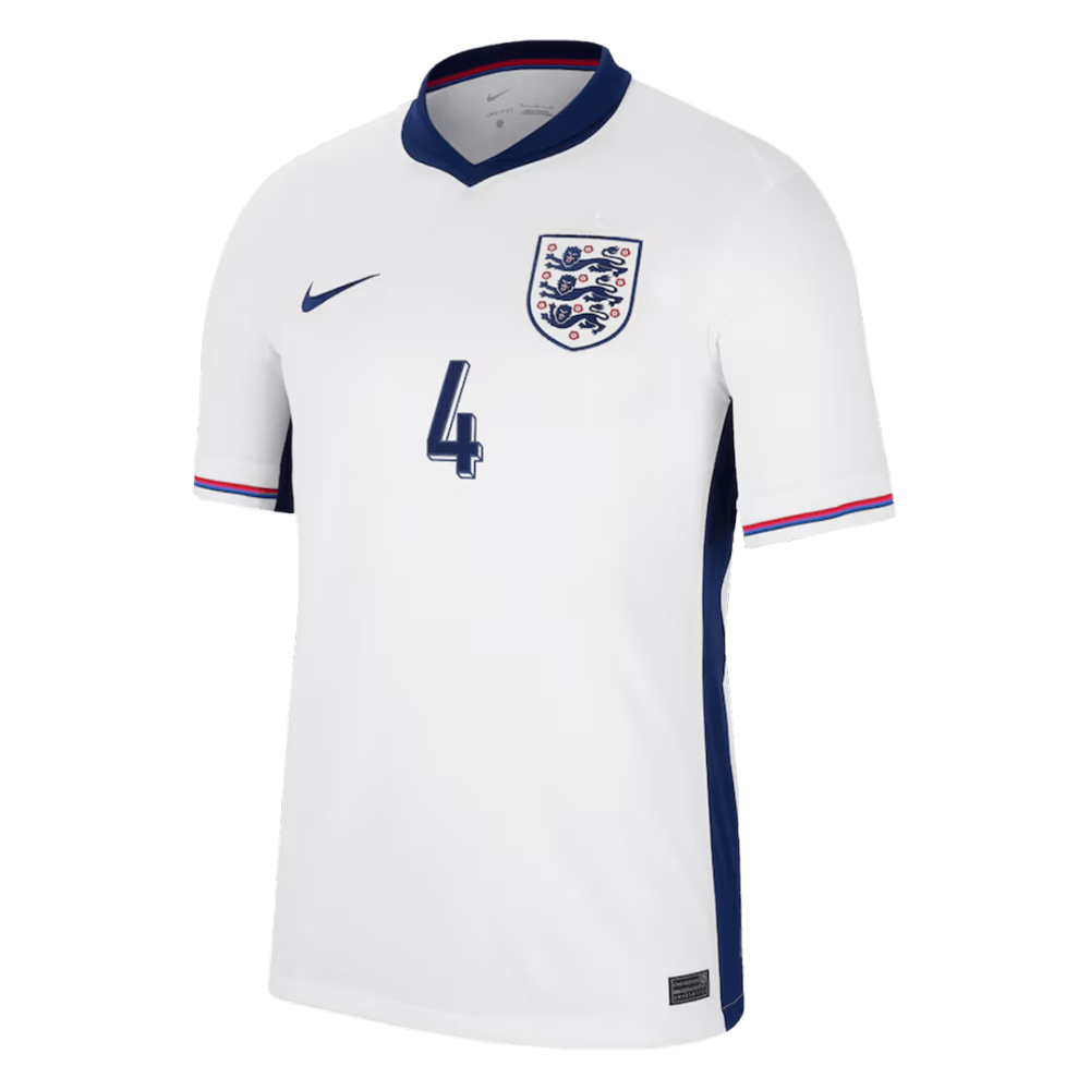 2024 England RICE #4 Euro Cup Home Jersey