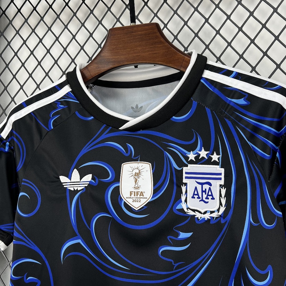 2026 Argentina Away World Cup Soccer Kids Kit Jersey+Shorts