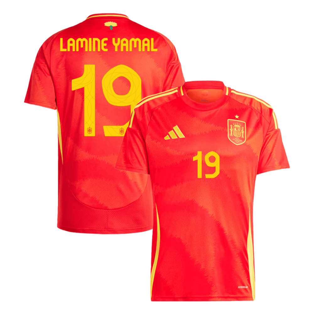 2024 Spain LAMINE YAMAL #19 Euro Cup Home Football Jersey