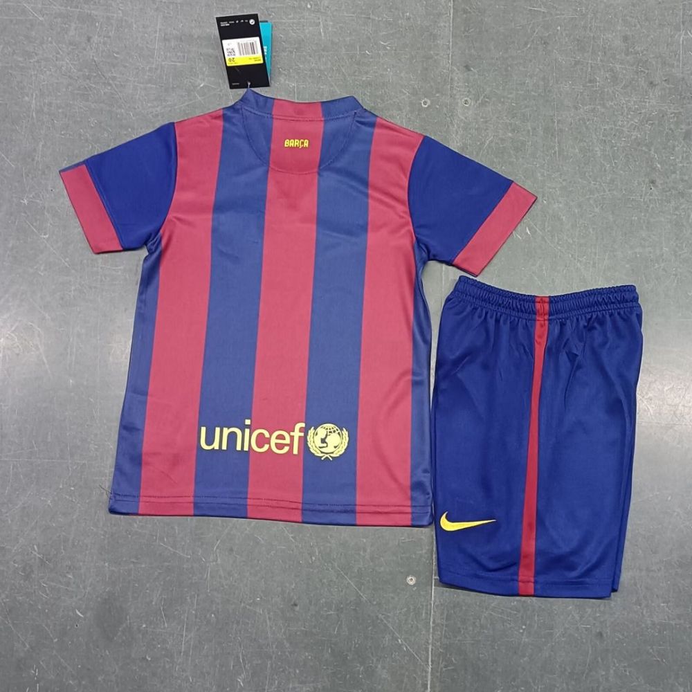 14-15 Barcelona Home Retro Kids Kit Jersey+Shorts