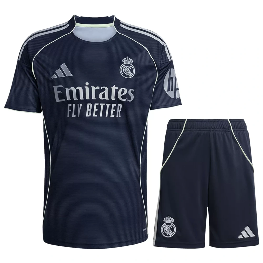 25-26 Real Madrid Away Soccer Full Kit Jersey+Shorts+Socks