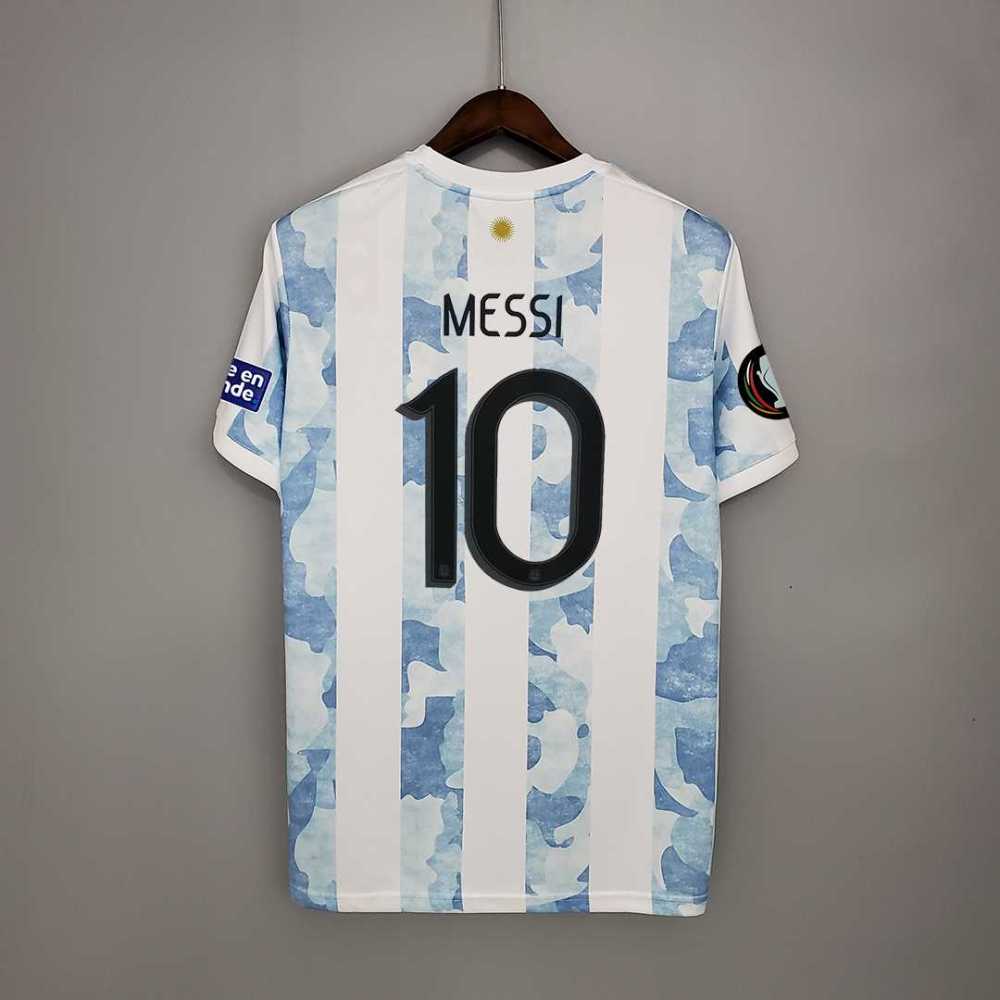 2020 Argentina Home Soccer Jersey Messi#10 With the Patches Fan Version