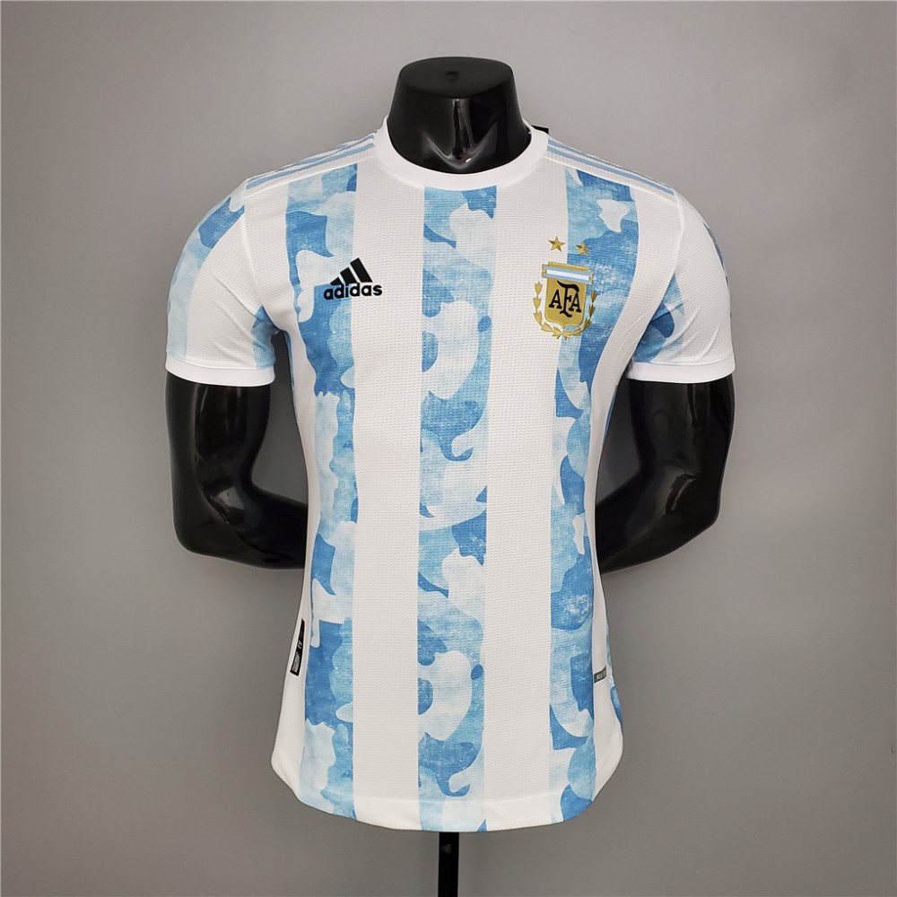 2020 Argentina Home Soccer Jersey Messi#10 With the Patches Player Version