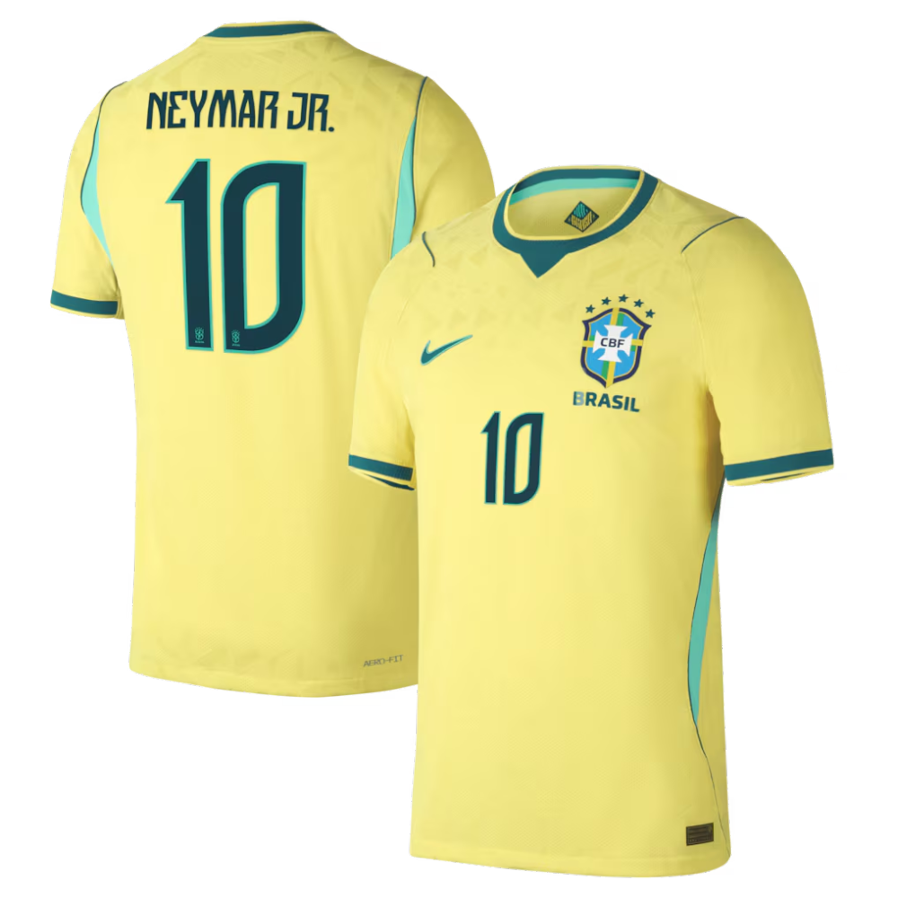 Neymar Jr. Brazil National Team Nike 2026 Home Match Authentic Jersey - Yellow