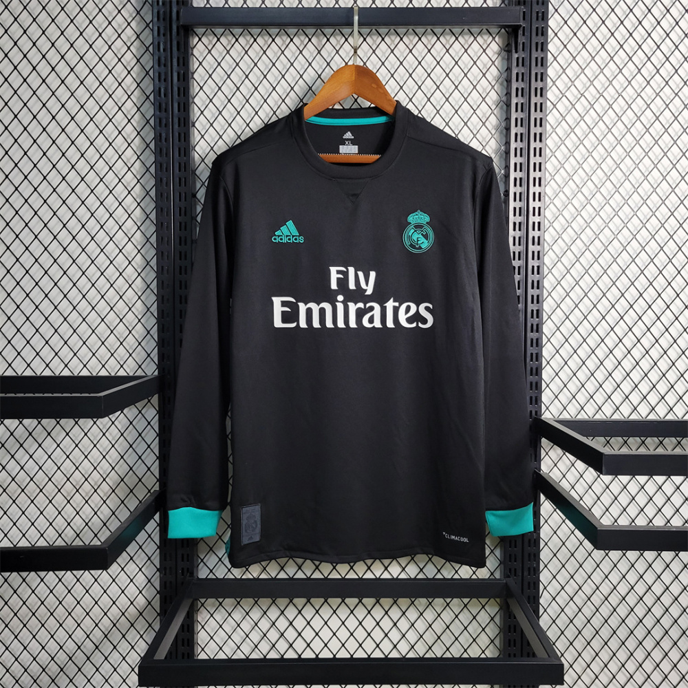 17-18 Real Madrid Away Retro Jersey Long Sleeve
