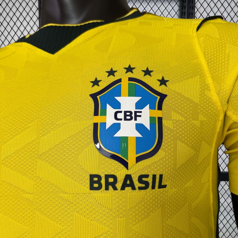 2026 Brazil Home World Cup Jersey Player Version Long Sleeve