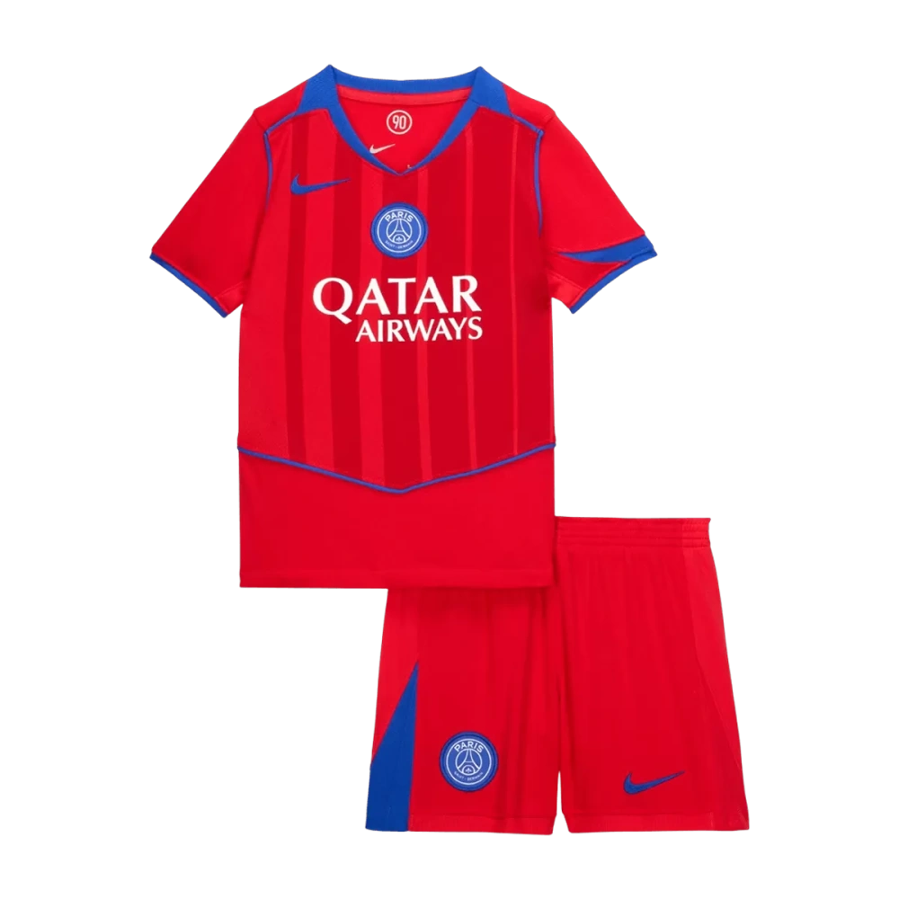 25-26 PSG Third Away Soccer Kids Kit Jersey+Shorts