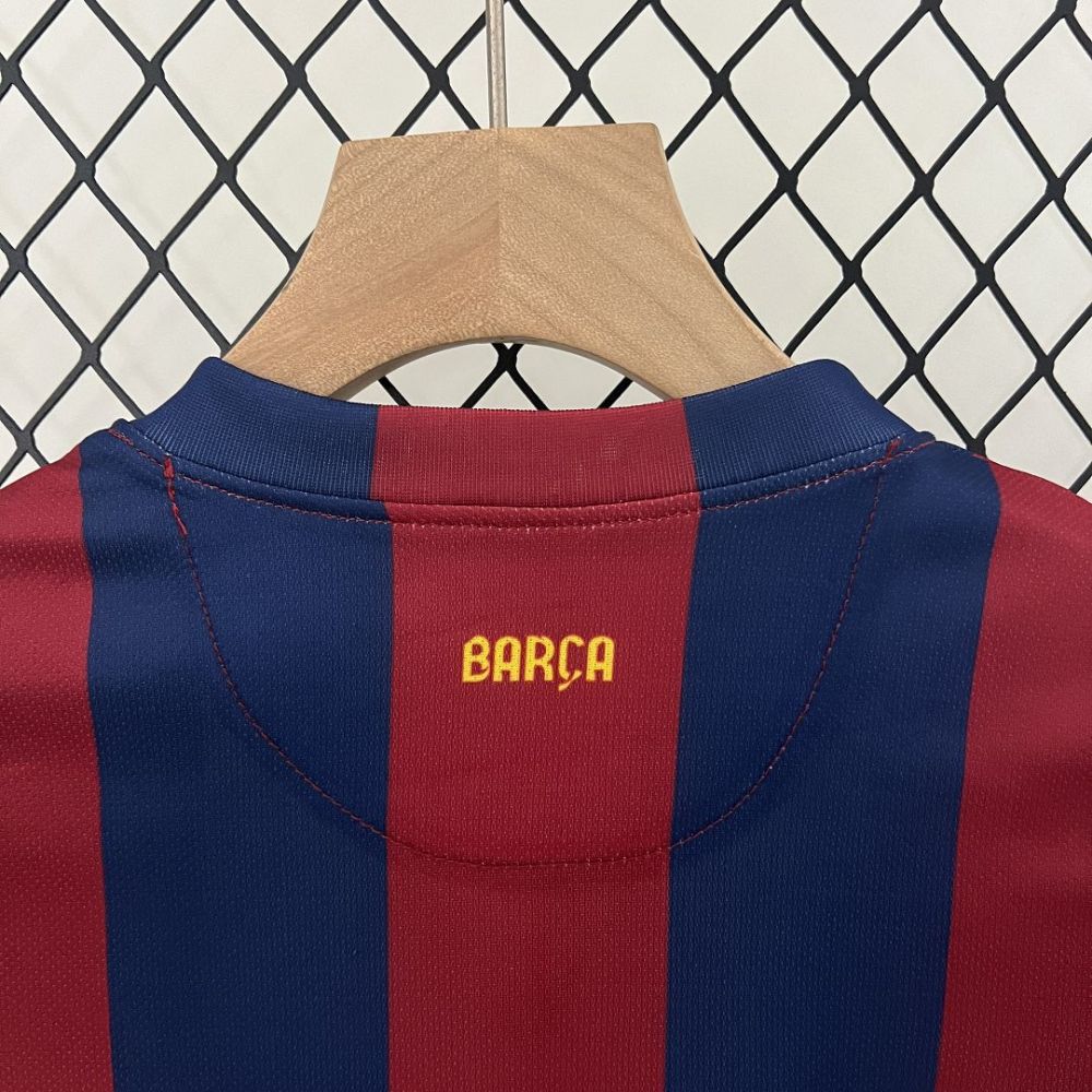 14-15 Barcelona Home Retro Kids Kit Jersey+Shorts